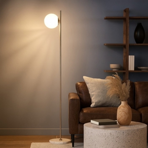 Lampada da terra moderna per salotto base in marmo