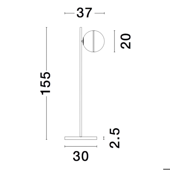 Lampada da terra moderna per salotto base in marmo