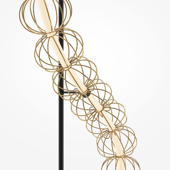 Maytoni golden cage lampada da terra oro led 3000k design originale per salotto