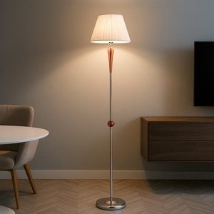 Visualizza i dettagli per Ondaluce pt paganini lampadada da terra cromo e vetro rubino per salone Ondaluce pt paganini lampadada da terra cromo e vetro rubino per salone