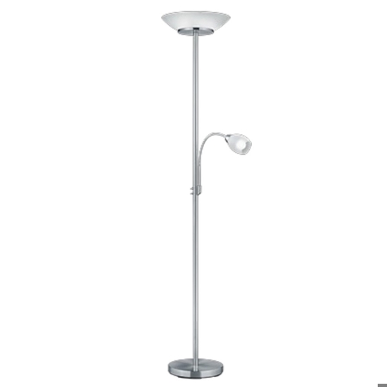 Lampada da terra due luci orientabile per camera da letto