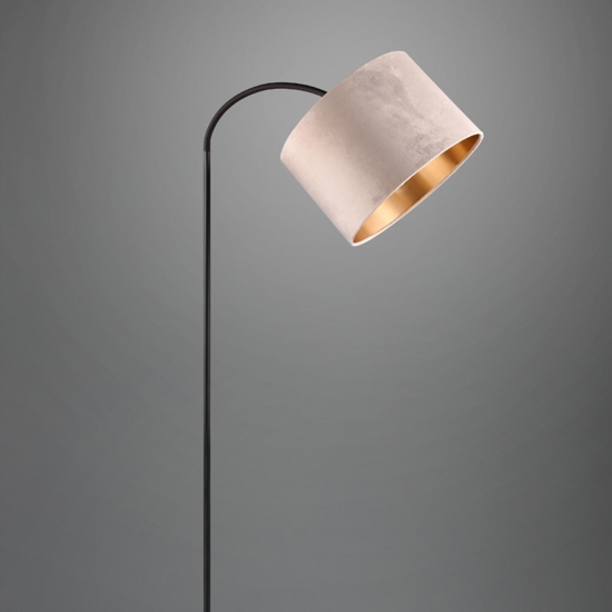 Lampada da terra per salotto moderno paralume in velluto