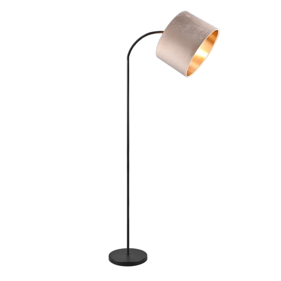 Lampada da terra per salotto moderno paralume in velluto