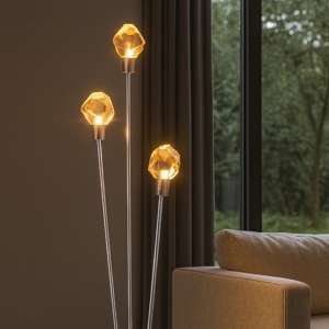 Visualizza i dettagli per Lampada da terra contemporanea cristalli led 2300k 3000k 4000k per salotto Lampada da terra contemporanea cristalli led 2300k 3000k 4000k per salotto