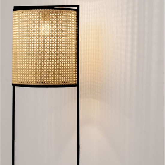 Lampada da terra in rattan cilindrica h150 cm