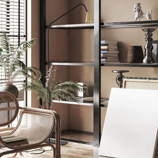 Lampada ad arco moderna colore nero e oro per salotto