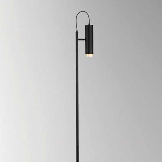 Lampada da terra moderna orientabile nera h160 cm