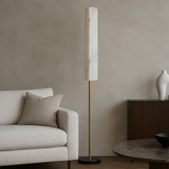 Lampada da terra moderna led 3000k effetto marmo