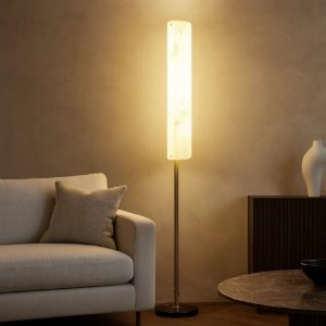 Lampada da terra moderna led 23w 3000k effetto marmo