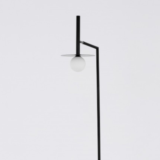Lampada da terra moderna nera per salotto h165 cm