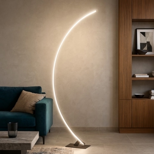 Lampada arco moderna led 3000k nera dimmerabile