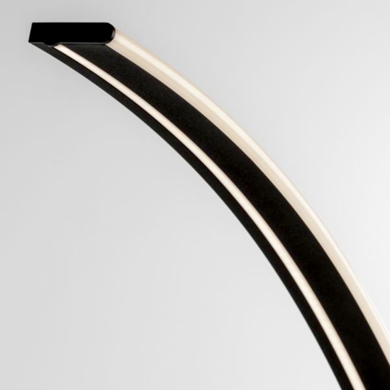 Lampada arco moderna led 3000k nera dimmerabile