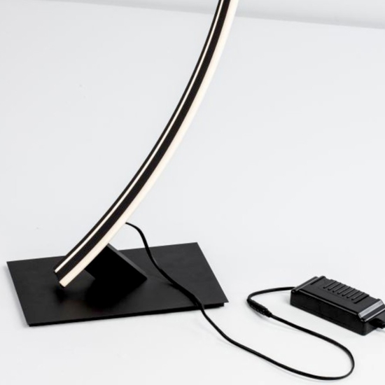 Lampada arco moderna led 3000k nera dimmerabile