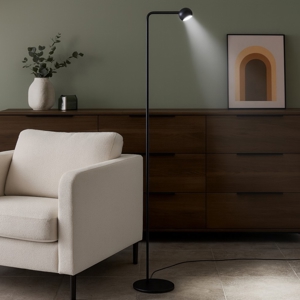 Lampada da terra moderna led 3000k orientabile nera
