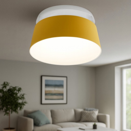 Oxygen stilnovo plafoniera gialla led 50w 3000k dimmerabile moderna