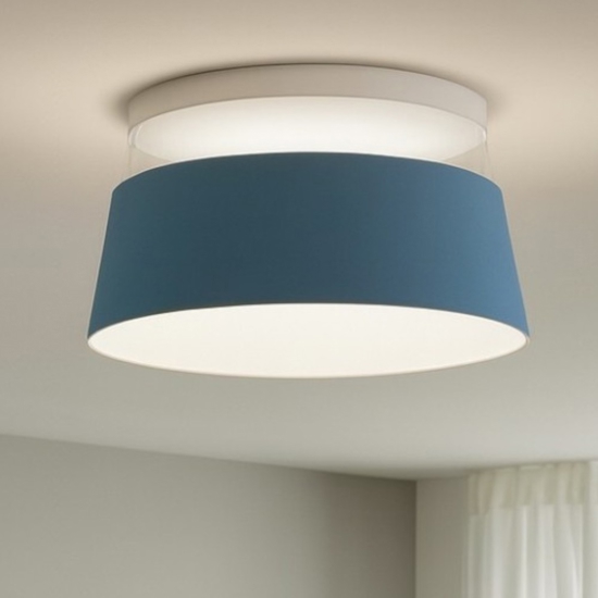 Plafoniera led 3000k per soggiorno celeste stilnovo oxygen