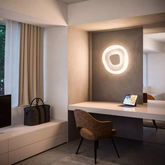 Linea light antigua s plafoniera led moderna 46w 3000k