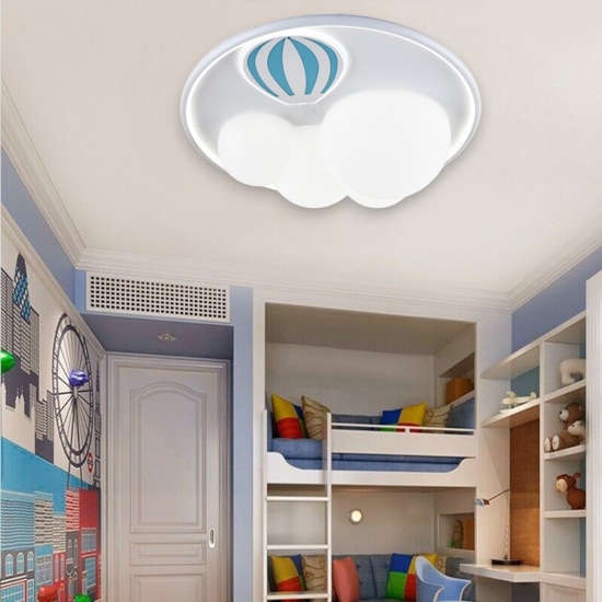 Plafoniera per cameretta bambino mongolfiera celeste