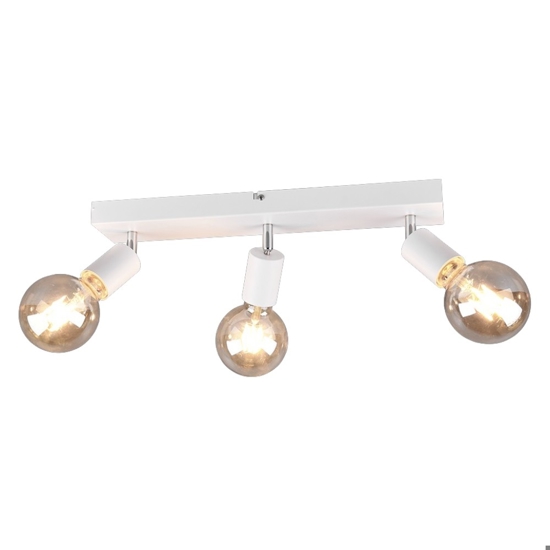 Plafoniera bianca per salotto moderno 3 faretti orientabili