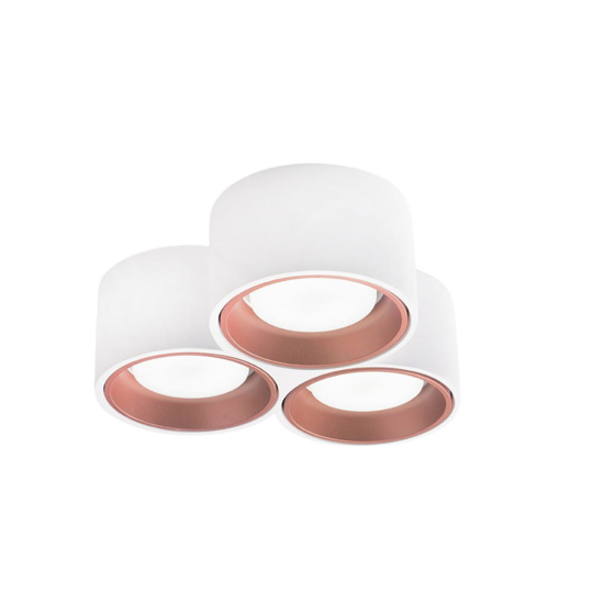 Sforzin plafoniera in gesso 3 luci moderna nasso rame Sforzin plafoniera in gesso 3 luci moderna nasso rame