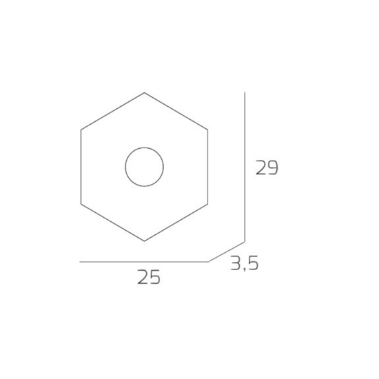 Top light hexagon plafoniera foglia rame esagonale
