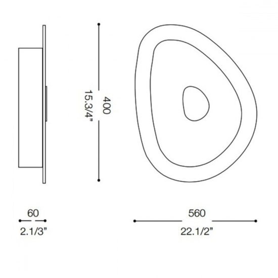Geko pl4 ideal lux plafoniera design sagomato vetro bianco per soggiorno
