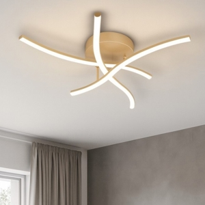 Toplight tornado plafoniera led 24w 3000k-4000k oro moderna