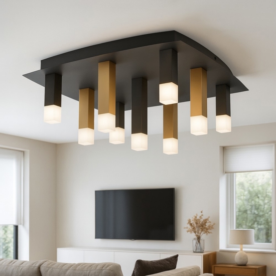 Plafoniera led design originale per salotto estanterios eglo