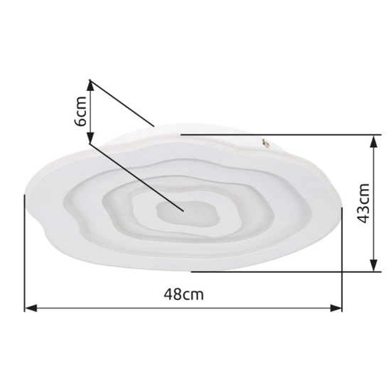 Plafoniera rotonda design unico led 3000k 6500k