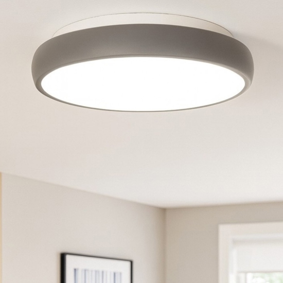 Plafoniera per cucina moderna grigio led 32w 3000k dimmerabile
