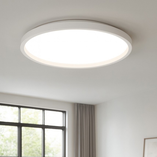 Gea luce acelia plafoniera moderna led 30w da 3000k a 4000k tonda
