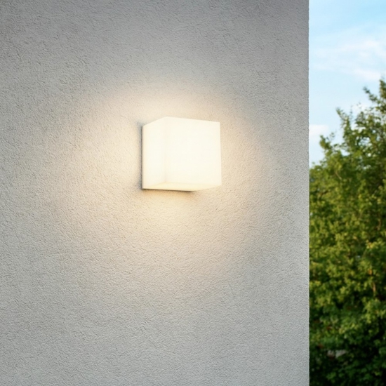 Applique da esterno acrilico bianco quadrata led 3000k 4000k 6000k