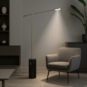 Visualizza i dettagli per Lampade da terra soggiorno orientabile nickel opaco led 10w 2300k 3000k 4000k Lampade da terra soggiorno orientabile nickel opaco led 10w 2300k 3000k 4000k