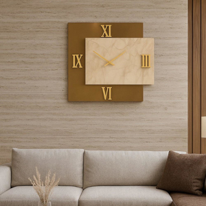 Orologio 60x70 specchio bronzo marmo avorio e finiture oro