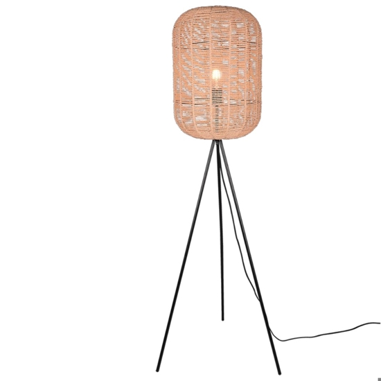 Lampada da terra moderna h150 cm marrone e nera