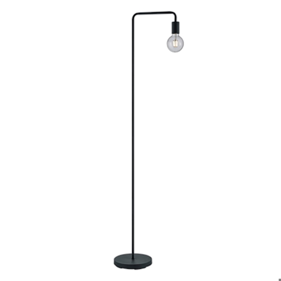 Lampada da terra nera minimalista per salotto h149 cm
