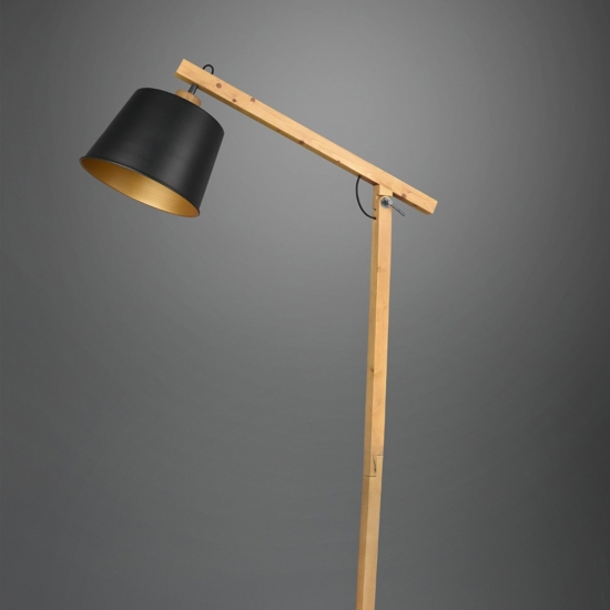 Lampada da terra per salotto h156 cm moderna nera orientabile