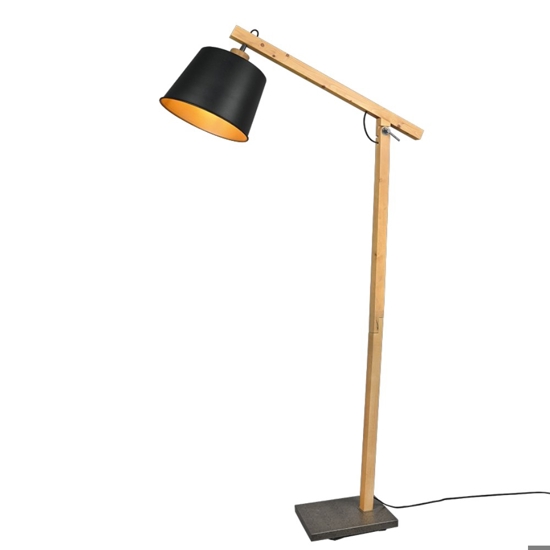 Lampada da terra per salotto h156 cm moderna nera orientabile
