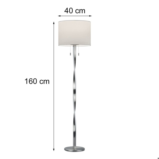 Piantana led 3000k per salotto grigio 2 luci moderna