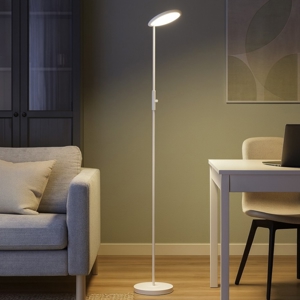 Visualizza i dettagli per Lampada da terra a stelo bianca parabola orientabile led 3000k Lampada da terra a stelo bianca parabola orientabile led 3000k