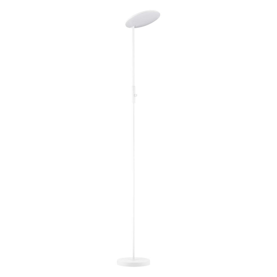 Lampada da terra a stelo bianca parabola orientabile led 3000k