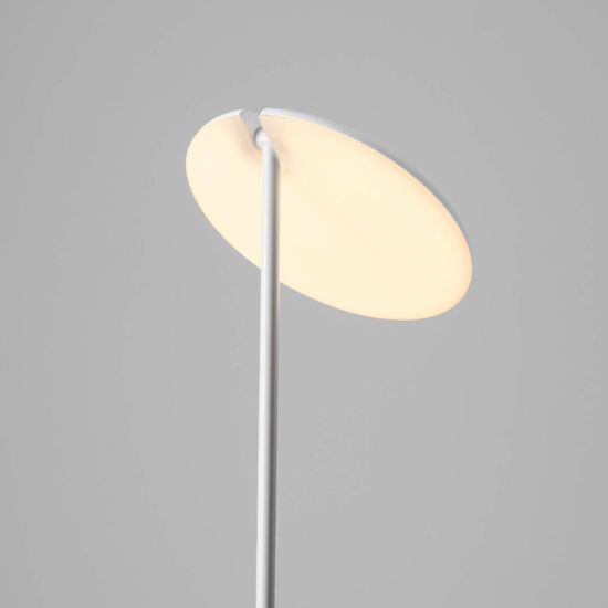 Lampada da terra a stelo bianca parabola orientabile led 3000k