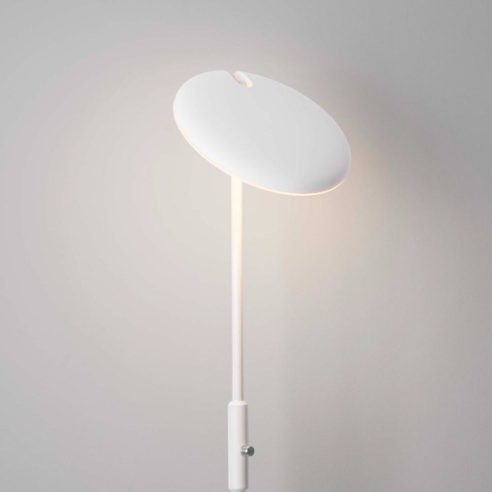 Lampada da terra a stelo bianca parabola orientabile led 3000k
