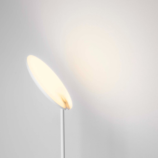 Lampada da terra a stelo bianca parabola orientabile led 3000k