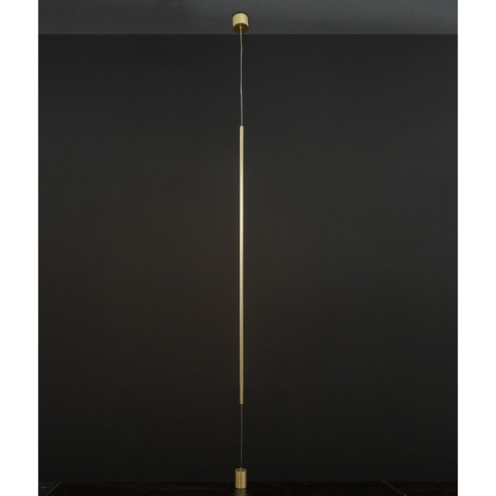 Lampada da terra cilindro sottile a soffitto oro led 20w 3000k