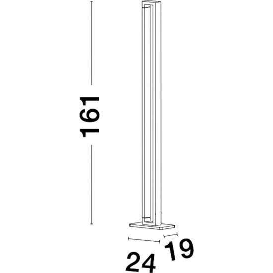 Lampada da terra moderna led luce parabola girevole design squadrato