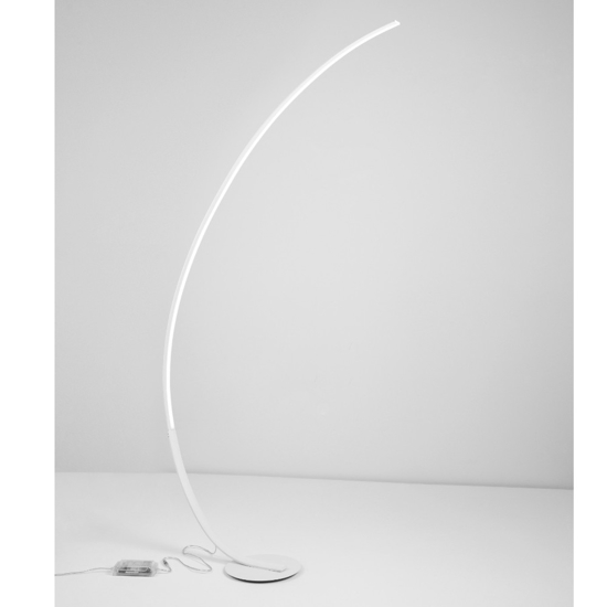 Lampada da terra ad arco bianca led 30w 3000k dimmerabile moderna