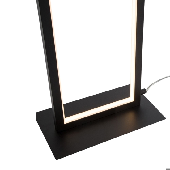 Lampada da terra moderna rettangolare nera led 36w 3000k design