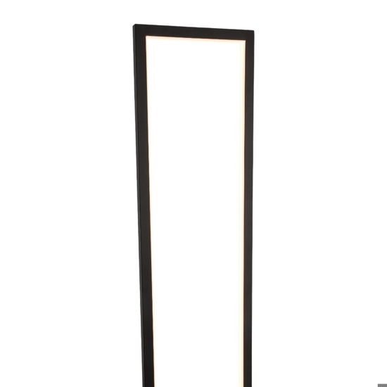 Lampada da terra moderna rettangolare nera led 36w 3000k design