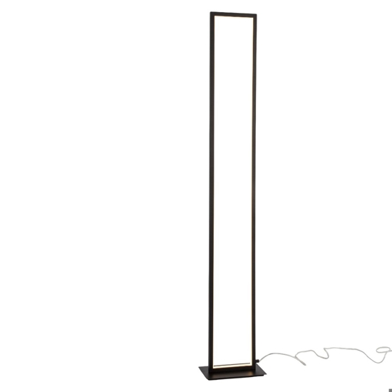 Lampada da terra moderna rettangolare nera led 36w 3000k design